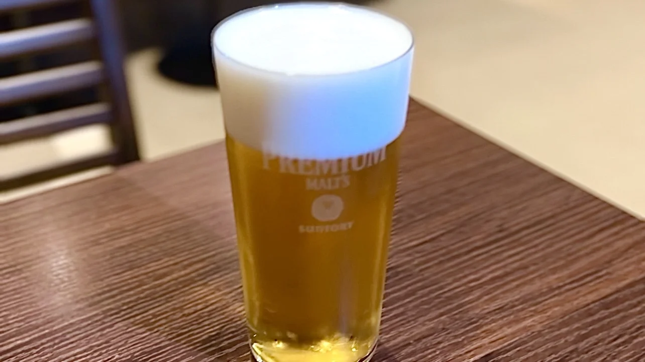 神泡超達人店のプレミアムモルツ一杯プレゼント